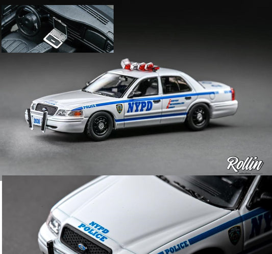 Rollin 1/64 Ford CV Victoria Crown - NYPD New York City Police Car