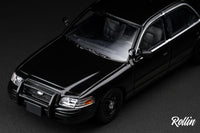 PREORDER Rollin 1/64 Ford CV Victoria Crown - Black Police Patrol Car (Approx. Release Date : Q1 2024 subject to manufacturer's final decision)
