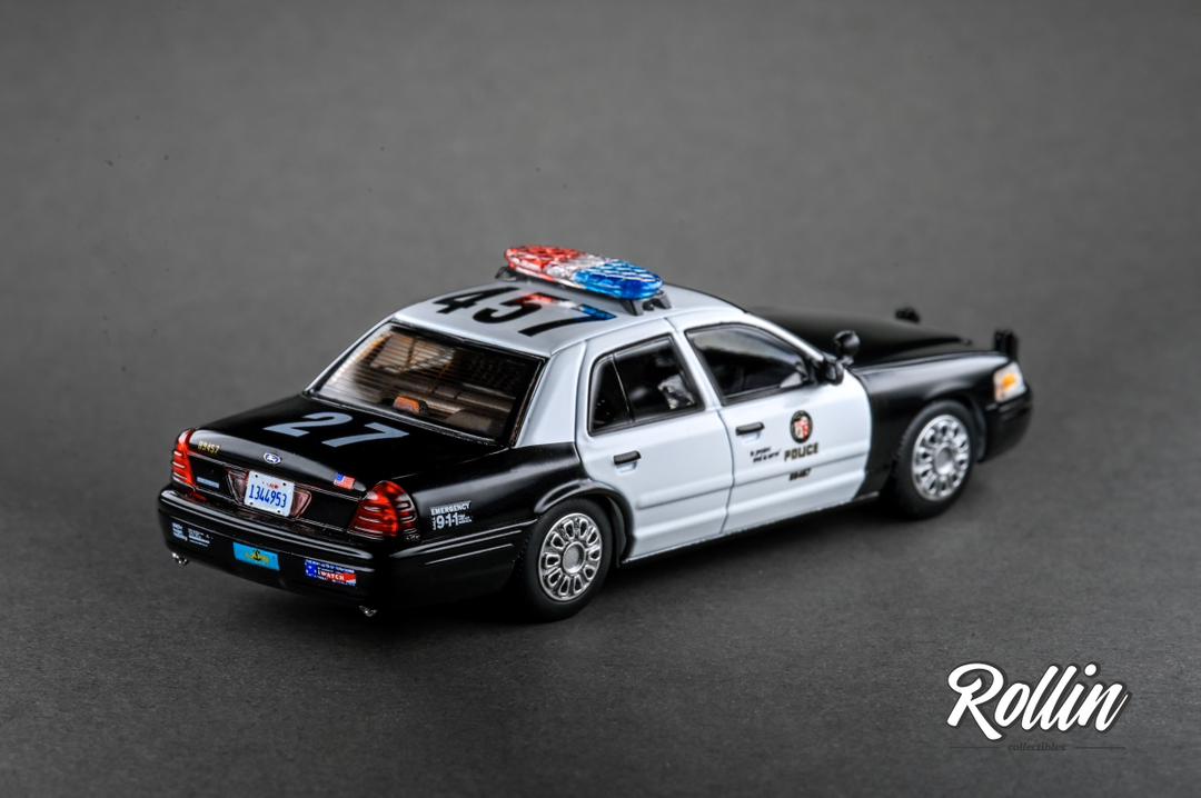 Rollin 1/64 Ford CV Victoria Crown - LAPD Los Angeles Police Car