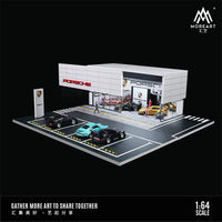 PREORDER MOREART 1/64 PORSCHE SHOWROOM (Approx. Release Date : Q1 2024 subject to manufacturer's final decision)