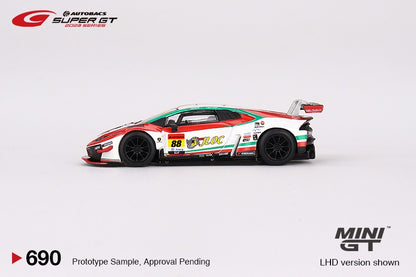 MINI GT 1/64 Lamborghini Huracan GT3 EVO2 #88 "JLOC Lamborghini GT3" JLOC 2023 SUPER GT SERIES MGT00690-L
