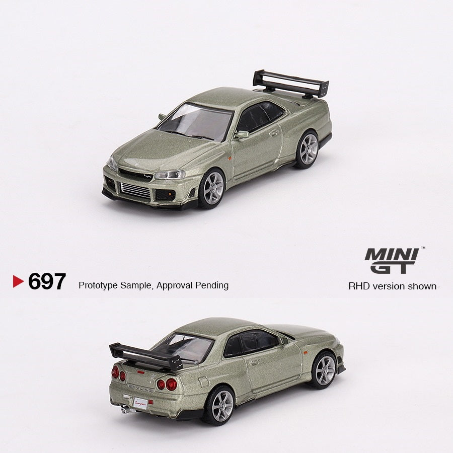 MINI GT 1/64 Nissan Skyline GT-R (R34) Tommykaira RZ Millenium Jade MGT00697-R