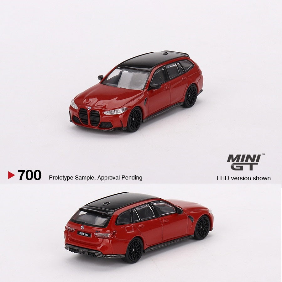 MINI GT 1/64 BMW M3 Competition Touring (G81) Toronto Red Metallic LHD MGT00700-L