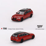PREORDER MINI GT 1/64 BMW M3 Competition Touring (G81) Toronto Red Metallic LHD MGT00700-L (Approx. Release Date : Q2 2024 subject to manufacturer's final decision)