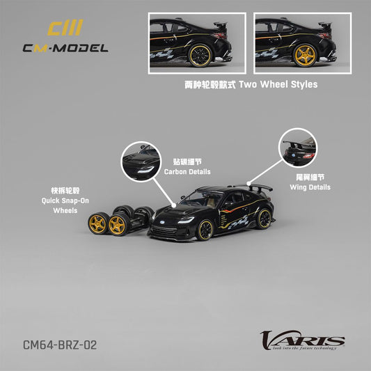 CM MODEL 1/64 Subaru BRZ Varis ARISING-1 BLACK CM64-BRZ-02
