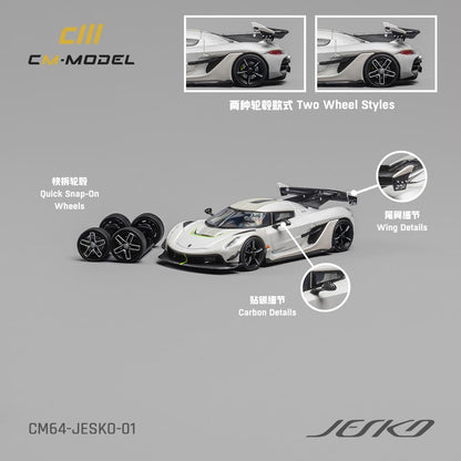 CM MODEL 1/64 Jesko Attack Pearl White CM64-jesko-01