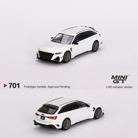 MINI GT 1/64 Audi ABT RS6-R Glacier White Metallic LHD MGT00701-L