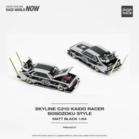 POPRACE 1/64 Skyline C210 Kaido Racer - Bosozoku Style Matt Black PR640073