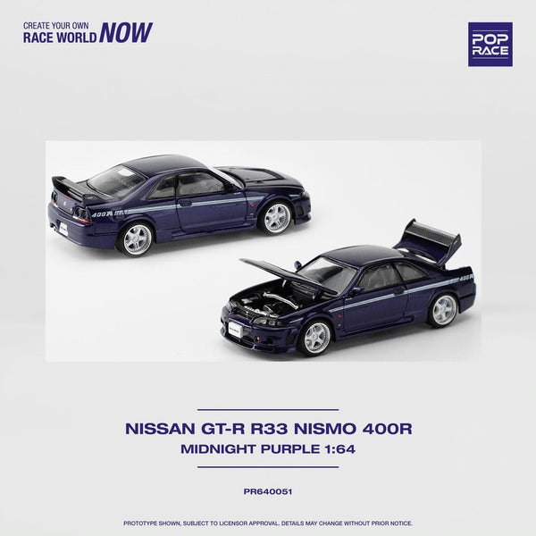 PREORDER POPRACE 1/64 GT-R NISMO 400R Midnight Purple PR640051 (Approx. Release Date: Q1 2024 and subject to the manufacturer's final decision)