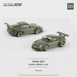 PREORDER POPRACE 1/64 RWB 997 Dark Green PR640063 (Approx. Release Date: Q1 2024 and subject to the manufacturer's final decision)