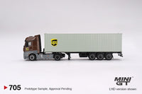 MINI GT 1/64 Mercedes-Benz Actros  w/ 40 Ft Container "UPS Europe" MGT00705-L