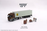 MINI GT 1/64 Figurine: UPS Driver and workers MGTAC30