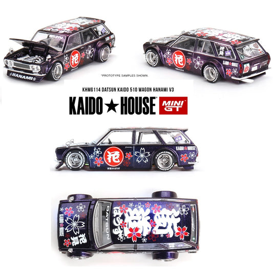 MINI GT x Kaido House 1/64 Datsun KAIDO 510 Wagon Hanami V3 KHMG114