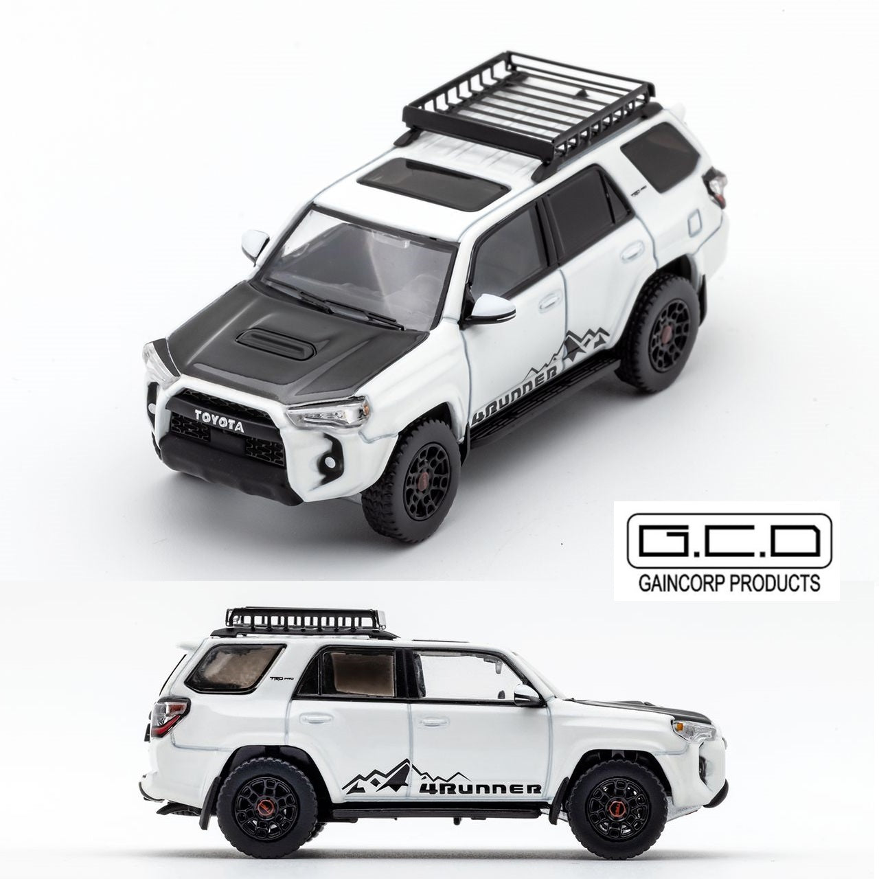 GCD 1/64 Toyota 4Runner White / Black bonnet KS-059-345