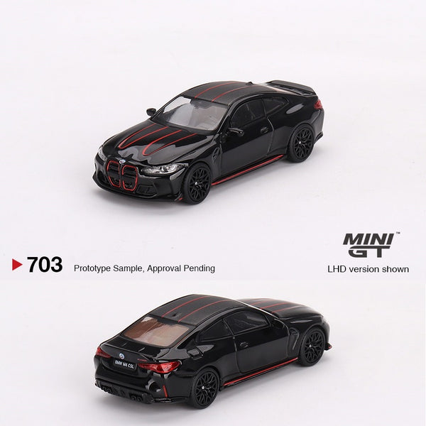 PREORDER MINI GT 1/64 BMW M4 CSL Black Sapphire MGT00703-L (Approx. Release Date : Q2 2024 subject to manufacturer's final decision)