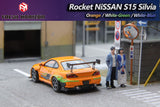 PREORDER FOCAL HORIZON 1/64 Rocket Nissan S15 Silvia FNF Orange (Approx. Release Date: APRIL 2024 and subject to the manufacturer's final decision)