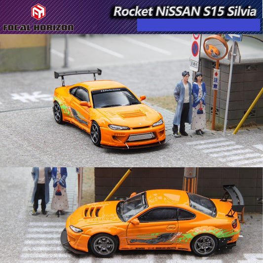 FOCAL HORIZON 1/64 Rocket Nissan S15 Silvia FNF Orange