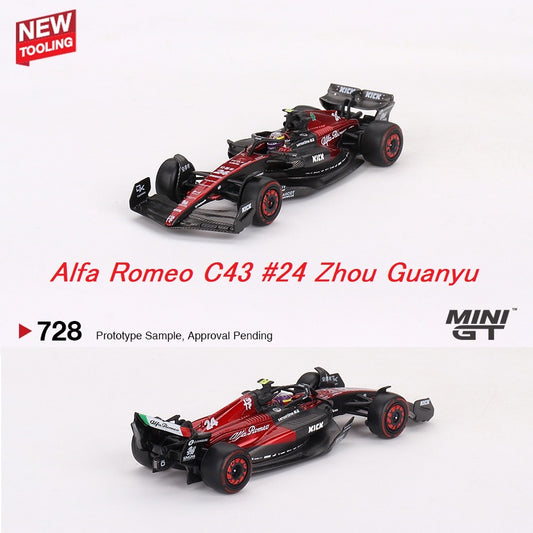 MINI GT 1/64 Alfa Romeo C43 #24 Zhou Guanyu  2023 F1 2023 Australian GP MGT00728-L