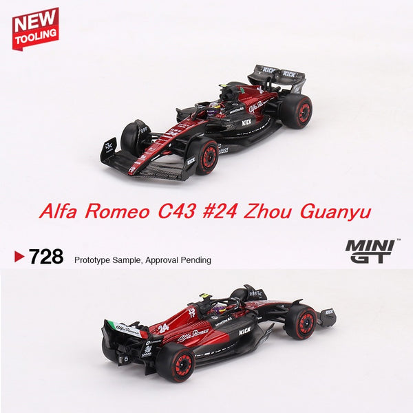 PREORDER MINI GT 1/64 Alfa Romeo C43 #24 Zhou Guanyu  2023 F1 2023 Australian GP MGT00728-L (Approx. Release Date : Q2 2024 subject to manufacturer's final decision)