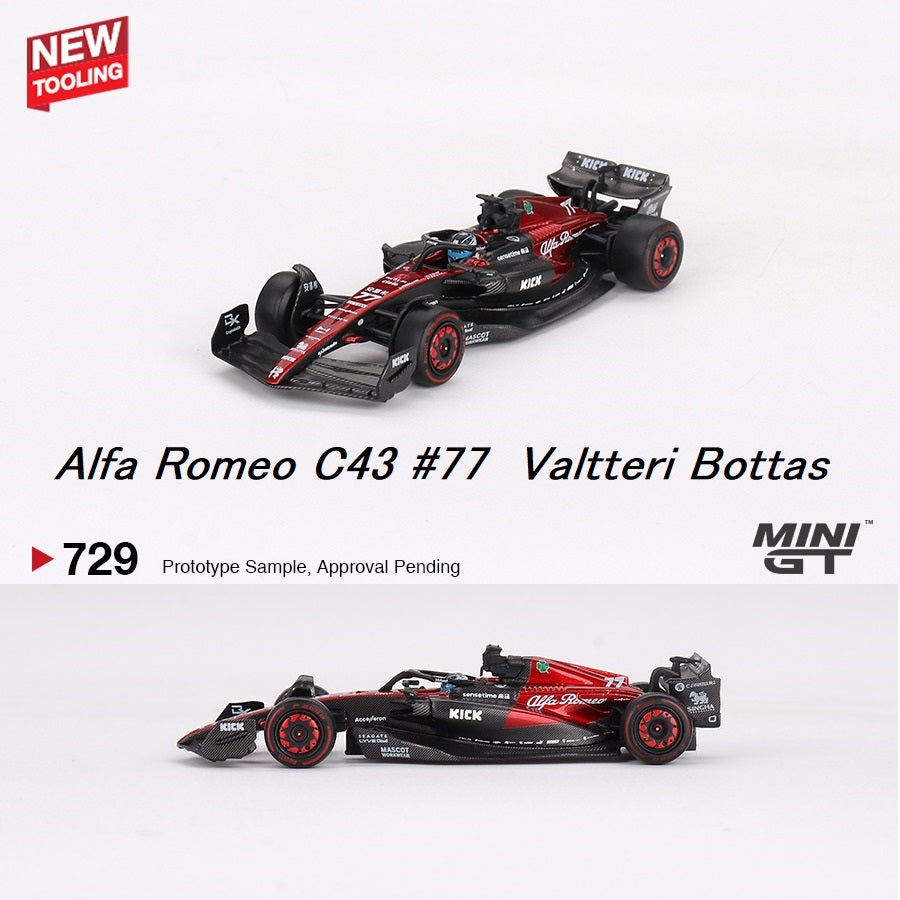 MINI GT 1/64 Alfa Romeo C43 #77  Valtteri Bottas  2023 F1 2023 Australian GP MGT00729-L