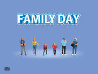 PREORDER AMERICAN DIORAMA 1/64 Figure Set - Family Day AD-2410 (Approx. Release Date : Q2 2024 subject to manufacturer's final decision)