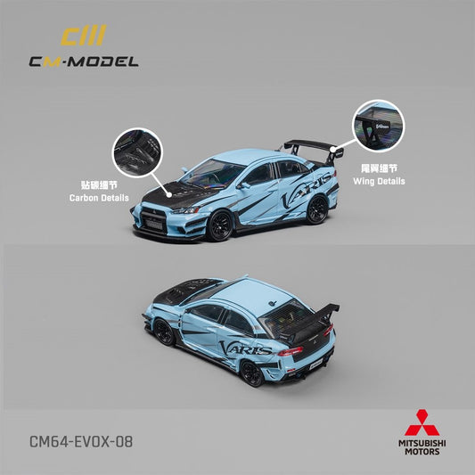 CM MODEL 1/64 Mitsubishi Lancer EvoX Varis Blue  CM64-EVOX-08