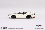 PREORDER MINI GT 1/64 Nissan Skyline Kenmeri Liberty Walk White MGT00702-L (Approx. Release Date : JUNE 2024 subject to manufacturer's final decision)