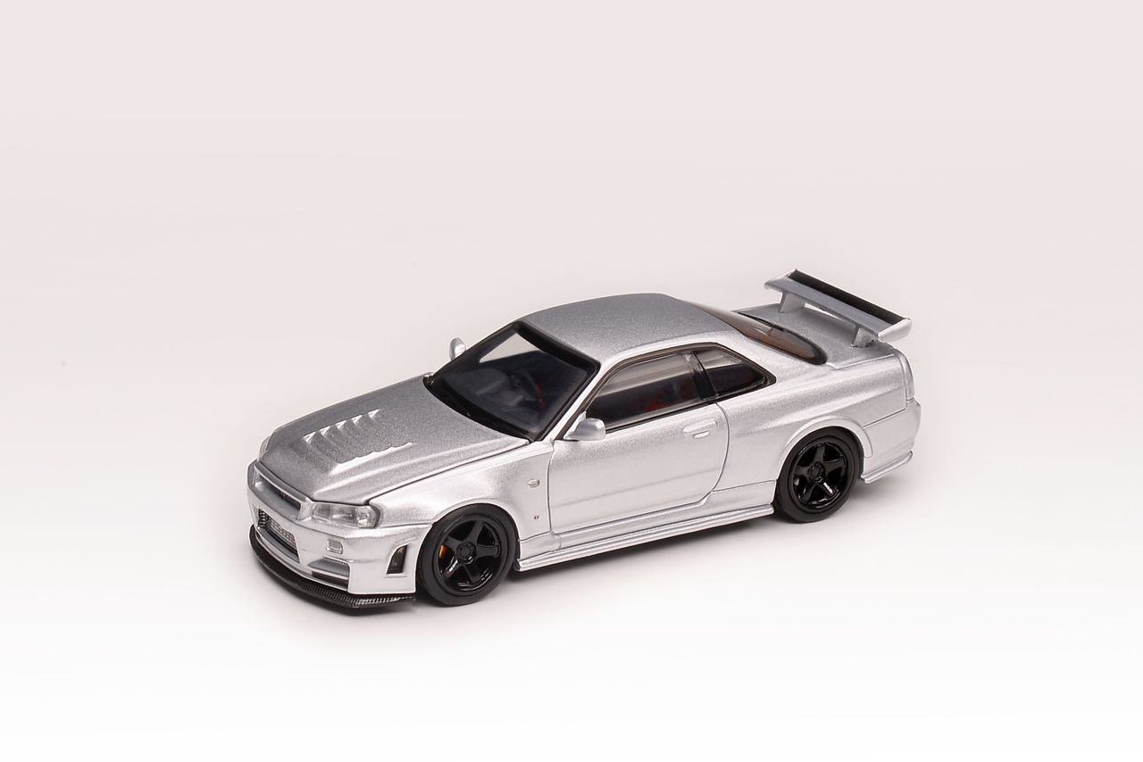 MOTORHELIX 1/64 NISSAN SKYLINE GT-R (R34) Z-TUNE - Silver