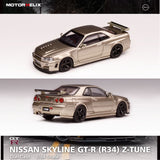 PREORDER MOTORHELIX 1/64 NISSAN SKYLINE GT-R (R34) Z-TUNE - Jade Green (Approx. Release Date: MAY 2024 and subject to the manufacturer's final decision)