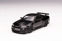 PREORDER MOTORHELIX 1/64 NISSAN SKYLINE GT-R (R34) Z-TUNE - Pearl Black (Approx. Release Date: MAY 2024 and subject to the manufacturer's final decision)