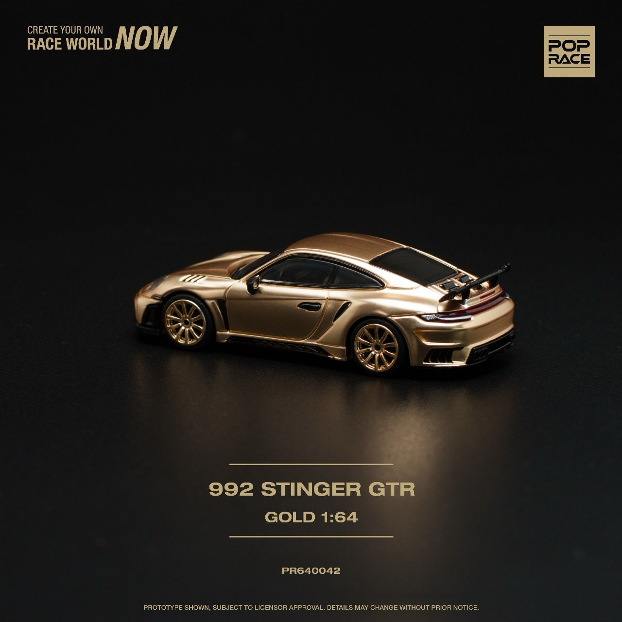 POPRACE 1/64 992 Stinger GTR - Gold PR640042
