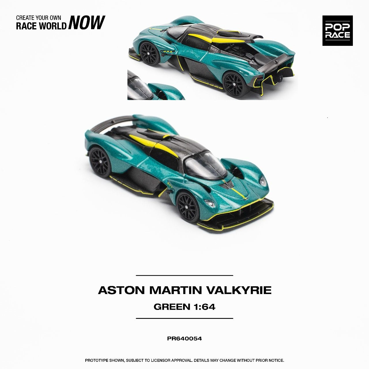 POPRACE 1/64 Aston Martin Valkyrie - Viridian Green PR640054
