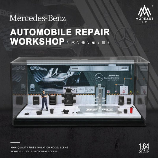 MOREART 1/64 AUTOMOBILE REPAIR WORKSHOP - Mercedes-Benz MO901206