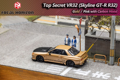 FOCAL HORIZON 1/64 Top Secret Skyline GT-R R32 - GOLD