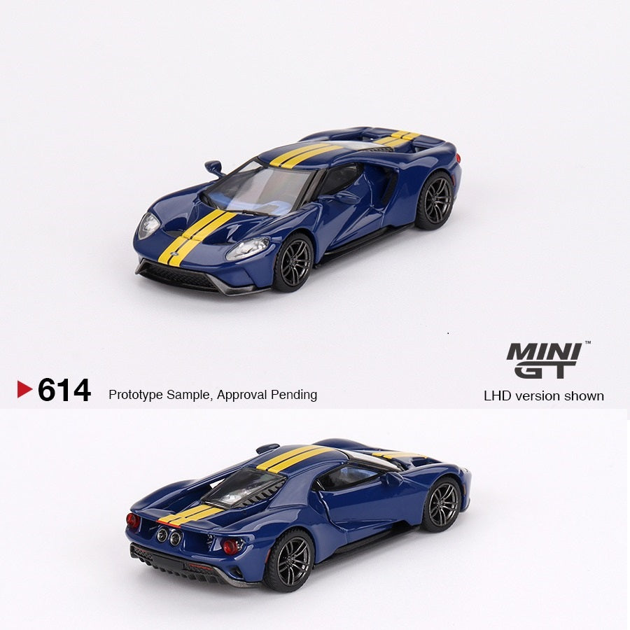 MINI GT 1/64 Ford GT Sunoco Blue LHD MGT00614-L