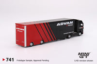 MINI GT 1/64 Mercedes-Benz Actros  w/ Racing Transporter "ADVAN"  LHD MGT00741-L