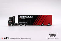 MINI GT 1/64 Mercedes-Benz Actros  w/ Racing Transporter "ADVAN"  LHD MGT00741-L