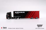 MINI GT 1/64 Mercedes-Benz Actros  w/ Racing Transporter "ADVAN"  LHD MGT00741-L