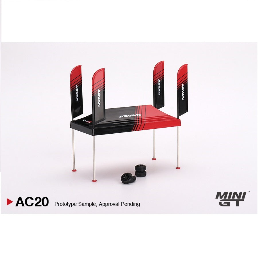 MINI GT 1/64 Paddock Service Tent Set - ADVAN MGTAC20