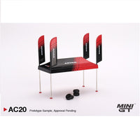 PREORDER MINI GT 1/64 Paddock Service Tent Set - ADVAN MGTAC20 (Approx. Release Date : JULY 2024 subject to manufacturer's final decision)