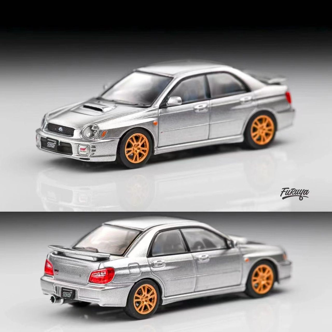 Furuya 1/64 SUBARU Impreza WRX STi GD Sedan Version 7 - Silver