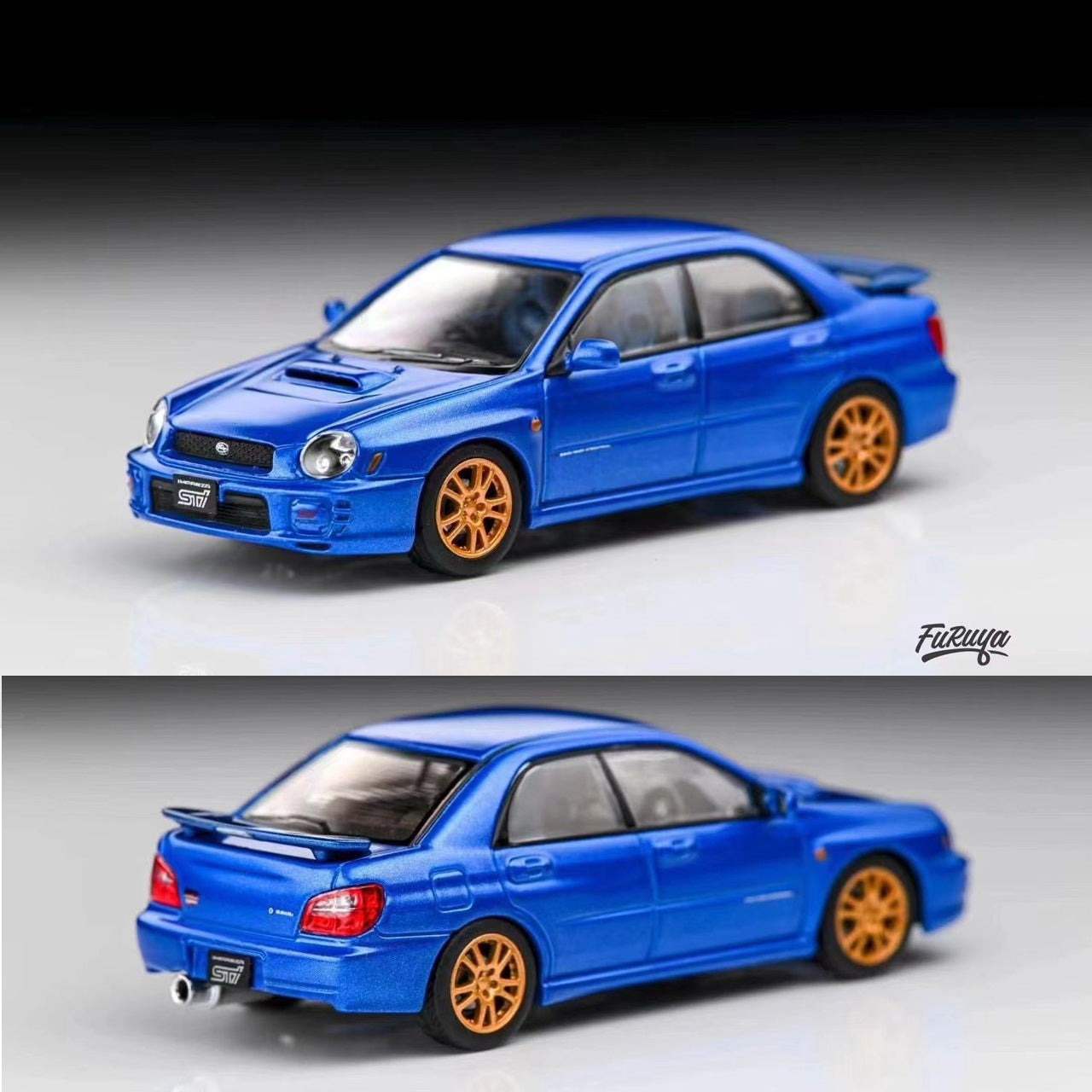 Furuya 1/64 SUBARU Impreza WRX STi GD Sedan Version 7 - Blue