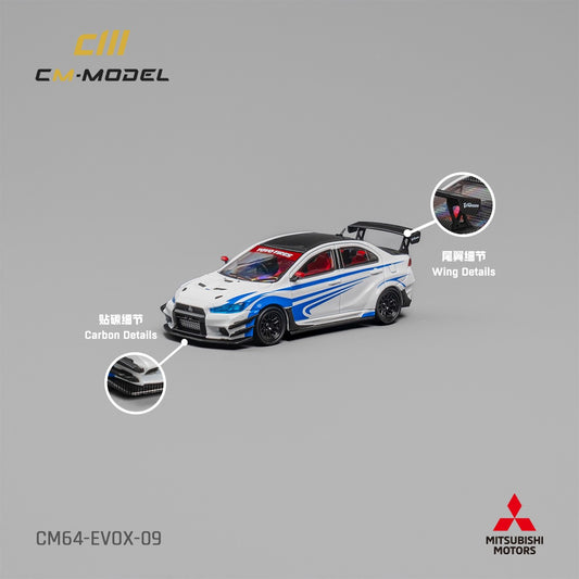 CM MODEL 1/64 Misubishi Lancer EvoX Varis White CM64-EVOX-09