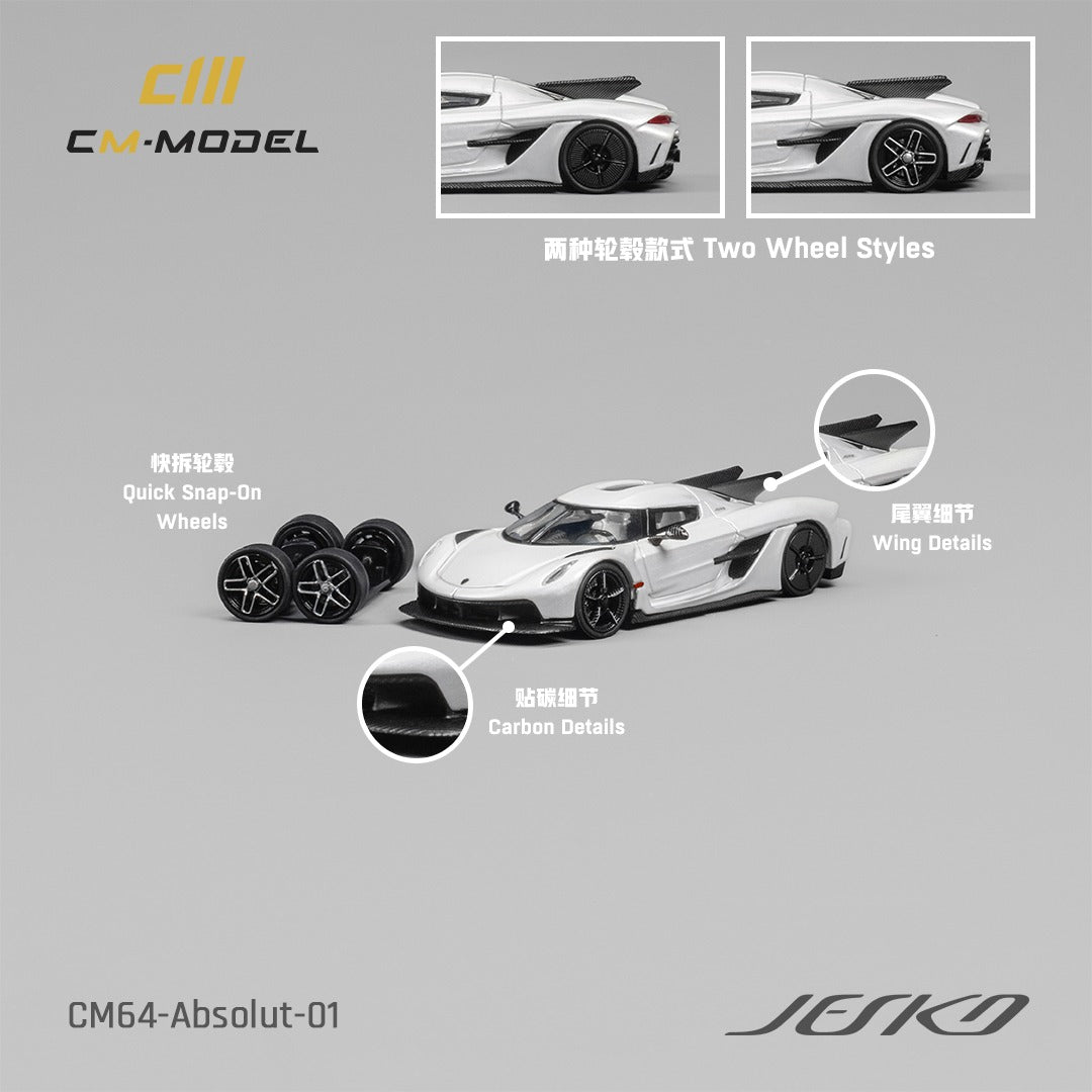CM MODEL 1/64 Jesko Absolut White CM64-Absolut-01