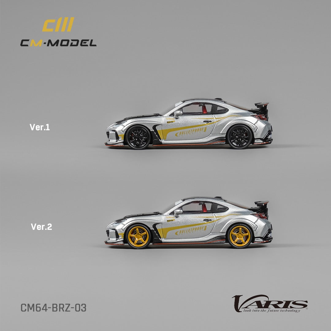 CM MODEL 1/64 SUBARU BRZ Varis ARISING-1 SILVER CM64-BRZ-03