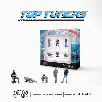 AMERICAN DIORAMA 1/64 Figure Set - Top Tuners AD-2412