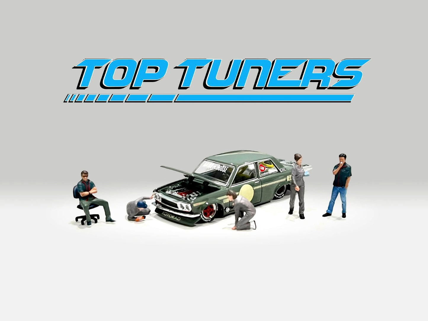 AMERICAN DIORAMA 1/64 Figure Set - Top Tuners AD-2412