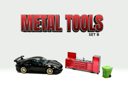 AMERICAN DIORAMA 1/64 Figure Set - Metal Tools Set B AD-2411