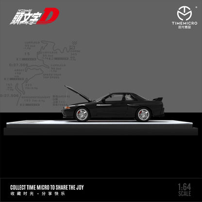 TIME MICRO 1/64 Nissan GT-R R32 Initial D - Black TM644126