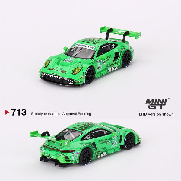 PREORDER MINI GT 1/64 Porsche 911 GT3 R #80 GTD AO Racing 2023  IMSA  Sebring 12 Hrs MGT00713-L (Approx. Release Date : JULY 2024 subject to manufacturer's final decision)